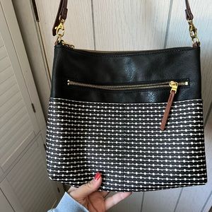 Fossil Fiona Striped Crossbody Bag